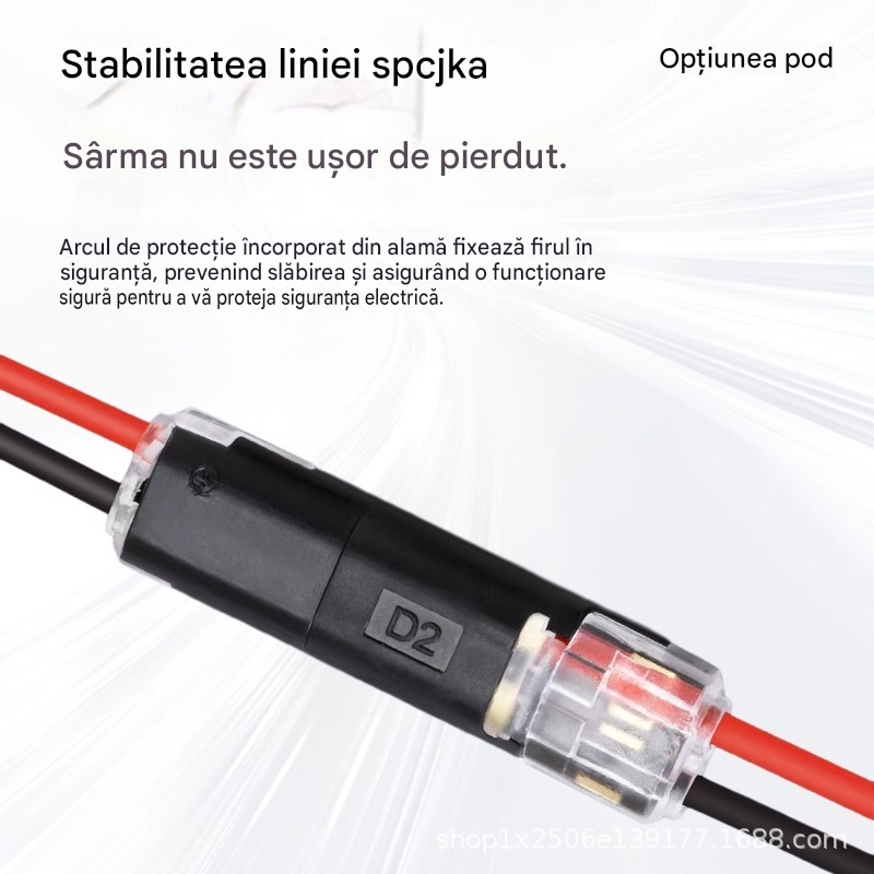 🥳50% reducere! ⏰ 【1000 bucăți în stoc】Conector de cablu fără dezizolare, cu clemă de blocare, închidere sigură și suprafață antiderapantă ⚡️