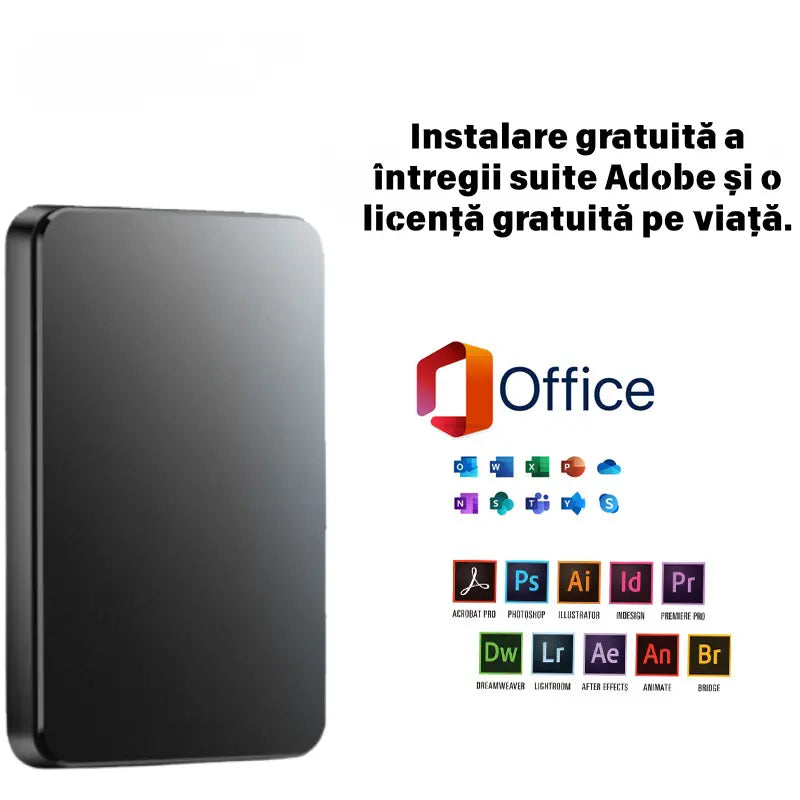 💥Hard disk portabil de 20 TB, cu viteză ultra-înaltă de 1200 m/s ✅Vine cu un set complet de software de birou și de dezvoltare.