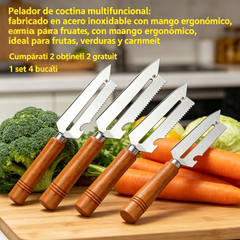 🥕 Cumpărați 2 obțineți 2 gratuit! ✨ Pelador de cocina multifuncional: fabricado en acero inoxidable con mango ergonómico, ideal para frutas, verduras y carne 🔪