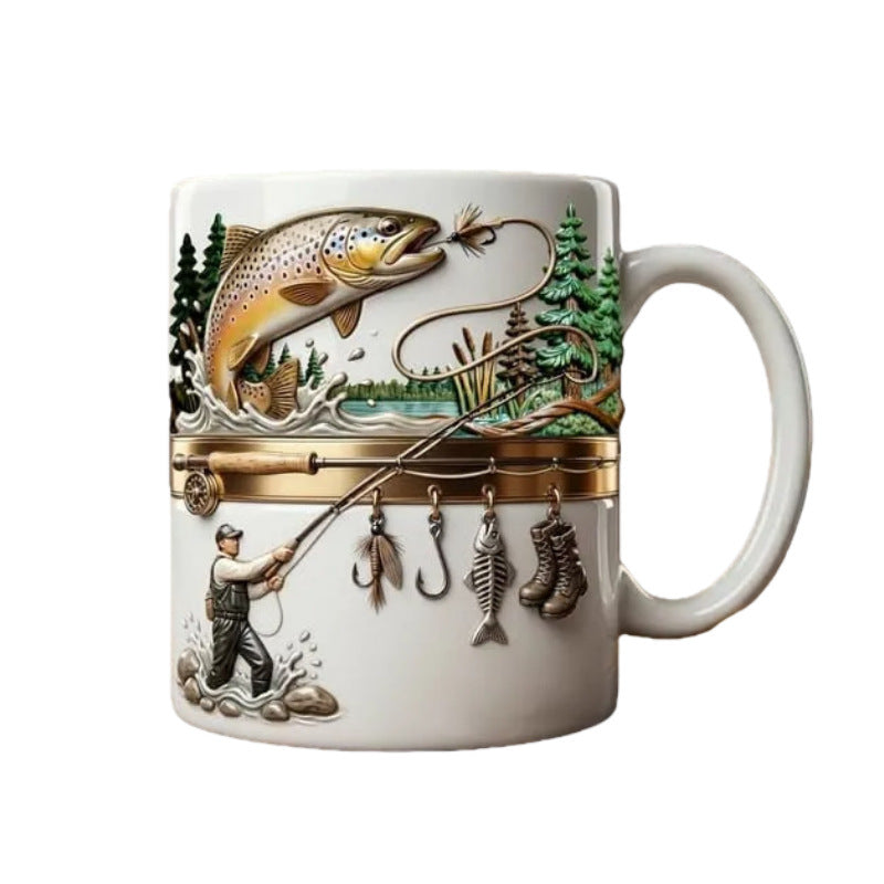 🎣O ceașcă de cafea care te face să te îndrăgostești de pescuit
