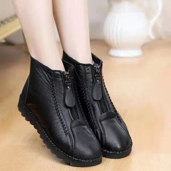 🔥👢【35-41】Cizme de gleznă din piele naturală antiderapante pentru femei italiene făcute manual