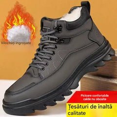 【39-44】❄️ Pantofi noi pentru bărbați, confortabili și ușori, căptușiți cu flanel pentru căldură excepțională.