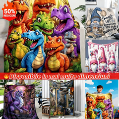 🔥Flanel în carouri cu imprimeu artistic (Disponibil în diferite mărimi)