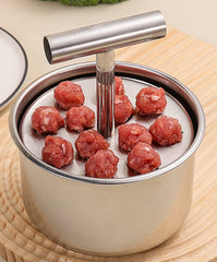 🍖🐟Formator din oțel inoxidabil pentru chiftele, ustensilă practică pentru bucătărie – ideal pentru chiftele de carne și pește