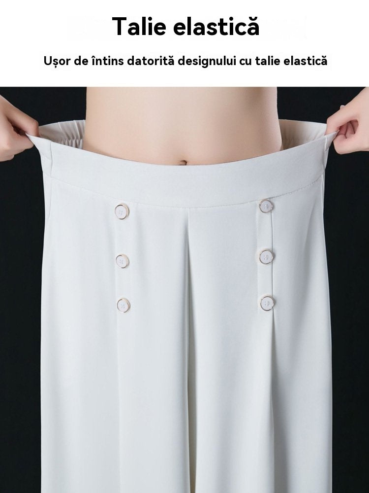 【45% OFF】💖【M-5XL】 Fusta drapată de damă la modă, cu picioare largi și talie înaltă