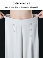【45% OFF】💖【M-5XL】 Fusta drapată de damă la modă, cu picioare largi și talie înaltă