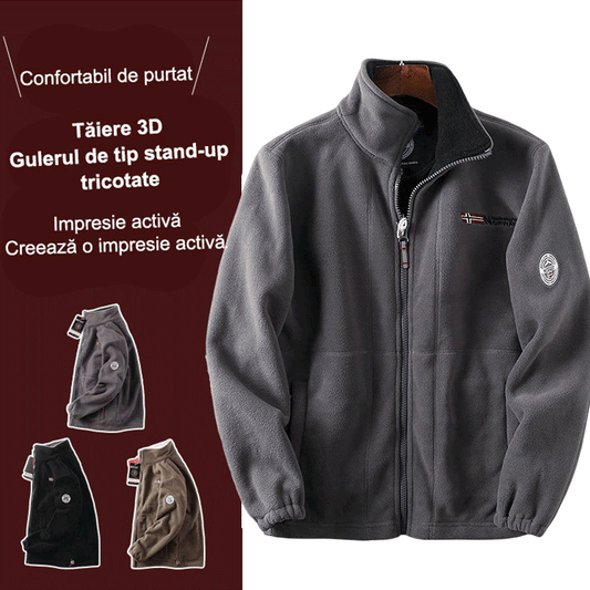 🔥【S-3XL】Palton cald de bumbac casual pentru bărbați, jachetă din lână pe două fețe