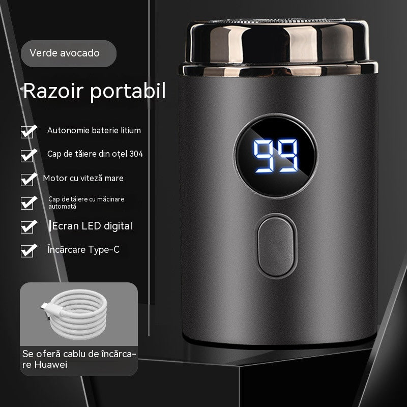 🔥Ofertă de top: 50% REDUCERE🔥Aparat de ras electric mini puternic pentru bărbați, cu ecran digital