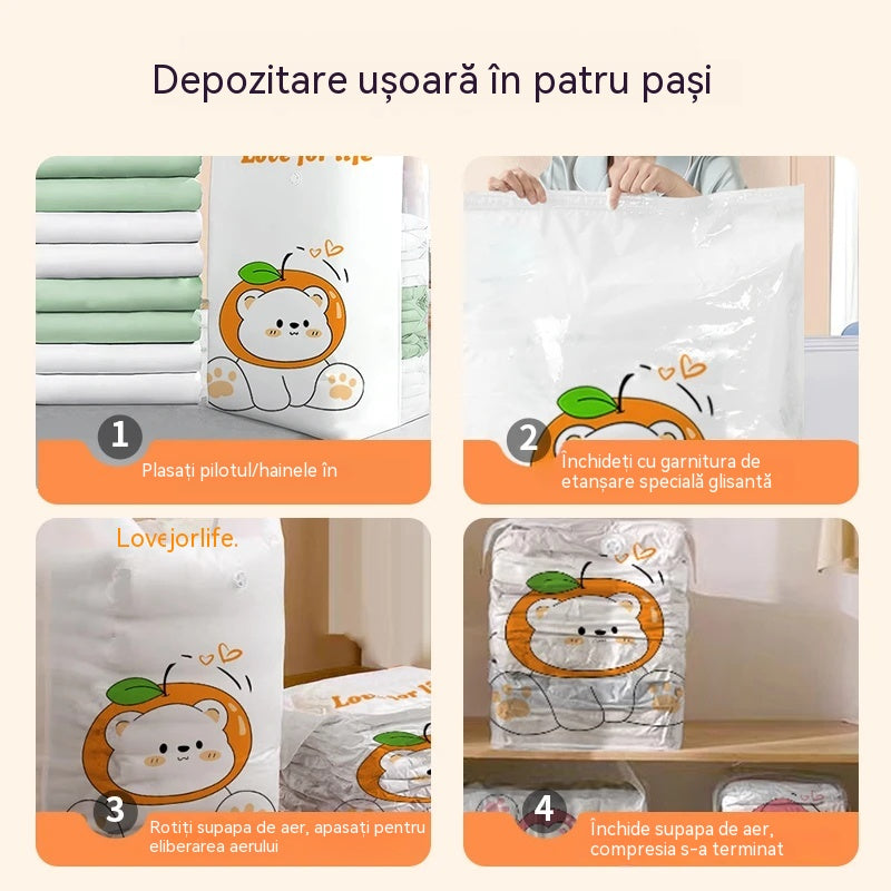 ✨🗃️ 5 bucăți la doar 144 lei 💨 Pungi de depozitare sub vid, compresibile, de mare capacitate: nu necesită pompă, sunt etanșe și reprezintă alegerea ideală pentru a economisi spațiu în valiză și acasă ✈️