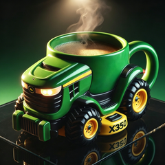 【Noutăți 2026 - 🔥Ofertă limitată la jumătate de preț】☕Cană de cafea retro creativă - Cană verde cu tractor
