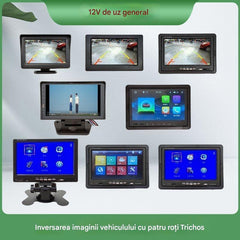 🔥Monitor universal de înaltă rezoluție pentru vedere spate pentru mașini, 4,3/7 inch Monitor universal de înaltă rezoluție pentru vedere spate pentru mașini, 12 V.