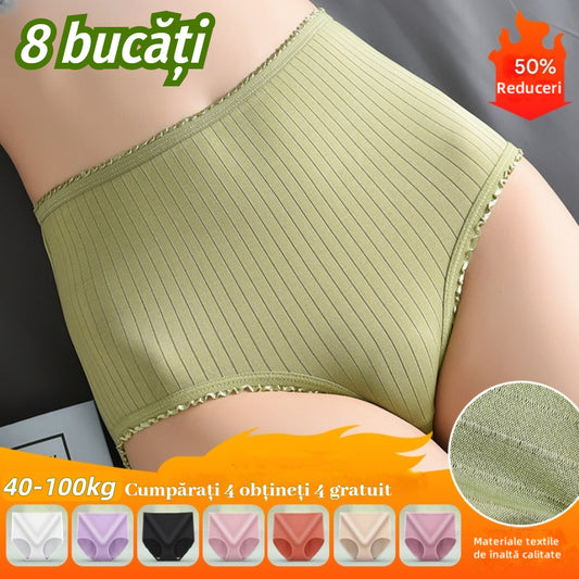 🔥Ultima zi 50% reducere-(8 buc)💖Lenjerie intimă impermeabilă și antibacteriană cu talie înaltă