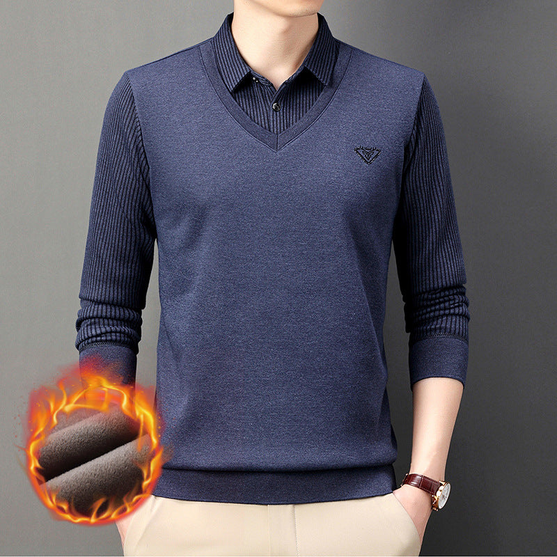 🔥M-4XL🔥Top cald pentru bărbați din cașmir premium, din două piese, all-in-one