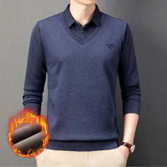 🔥M-4XL🔥Top cald pentru bărbați din cașmir premium, din două piese, all-in-one