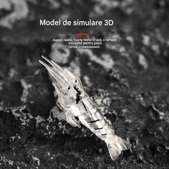 【30 piese】Momeală bionică luminoasă pentru creveți, momeală din plastic moale cu cârlig, formă realistă de creveți pentru pescuitul în apă sărată și dulce, biban, păstrăv și crappie.