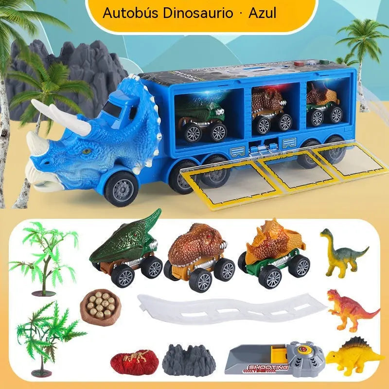 🦖🚛Camionul cu dinozauri care depozitează, lansează și distrează! 🎵✨