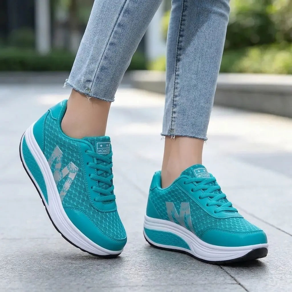 👟 Mers fără efort și confort maxim! Adidași ortopedici de damă cu talpă înaltă "Rocker" (Material respirabil cu plasă / Reduc oboseala / Mărimi 35-43)! ✨