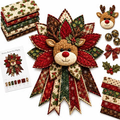 🎇🎄Kit de cusut matlasat pentru agățat pe ușă de Crăciun (7 modele)