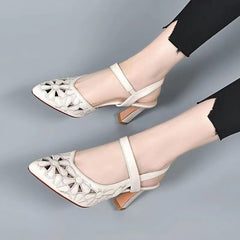 💥🔥【35-41】Tocuri înalte monocrome confortabile, cu vârf ascuțit 【Toc de 6 cm】