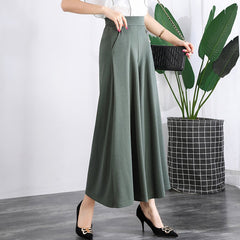 ❤️【M-5XL】2026 Pantaloni noi de dama de vară picioare late mătase de gheață până la glezne