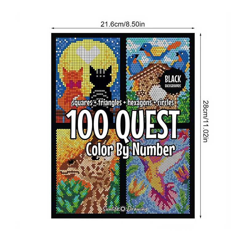 50% reducere 🎄🎨 Carte de colorat cu numerele 100 QUEST