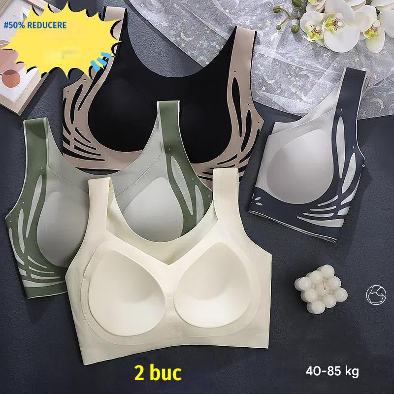 😍【2 bucată】Sutien push-up confortabil în stil vestă fără cusături❤️【40-85 kg】