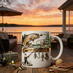 🎣O ceașcă de cafea care te face să te îndrăgostești de pescuit