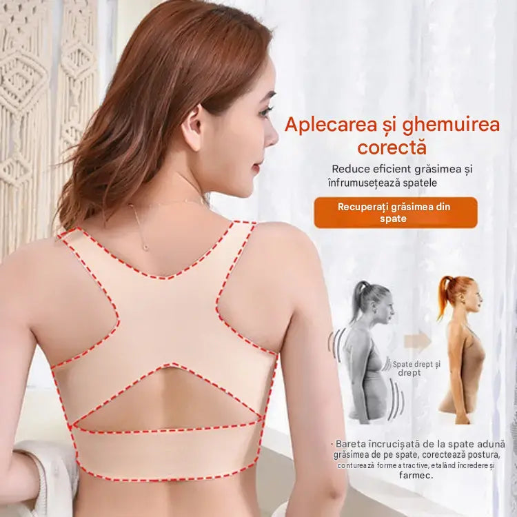 💞【✨Cumpără 1 și primești 2 gratis — pachet de 3 bucăți】Sutien modelator pentru femei, ajută la corectarea liniei spatelui 💋