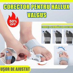 ✅2 bucată✨【Versiune îmbunătățită pentru utilizare pe timp de noapte】Corector reglabil pentru degetele mari de la picioare, pentru hallux valgus