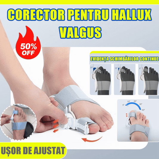 ✅2 bucată✨【Versiune îmbunătățită pentru utilizare pe timp de noapte】Corector reglabil pentru degetele mari de la picioare, pentru hallux valgus