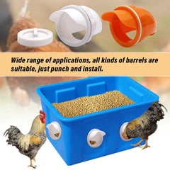 🐓 【5 alimentatoare + Perforator】Hrănitor automat pentru pui, rață și gâscă