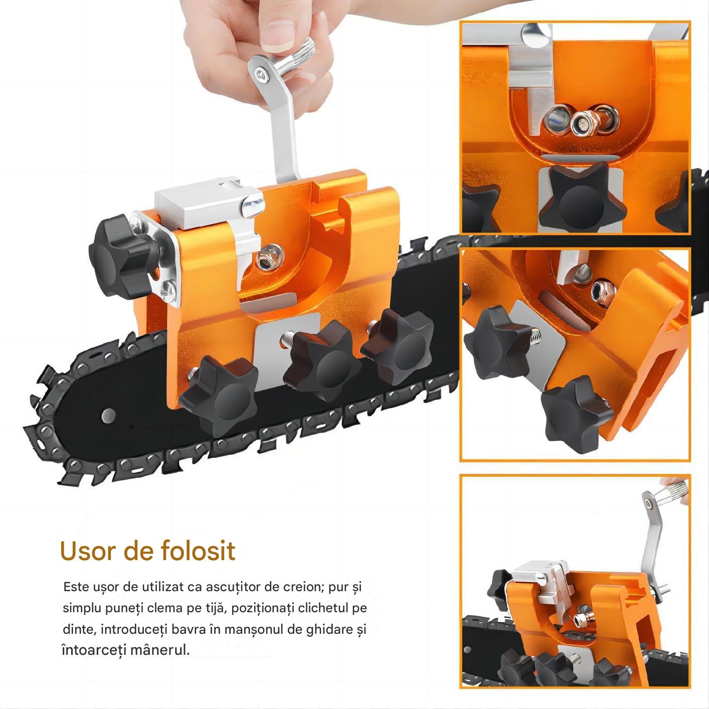 🧰Polizor special pentru lanț de ferăstrău cu lanț, polizor rotativ manual pentru lanț de ferăstrău cu lanț