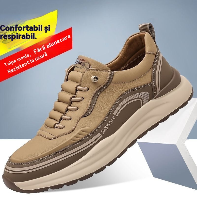🔥[39-45]Pantofi sport din piele rezistentă la apă și murdărie, cu talpă moale pentru confort maxim