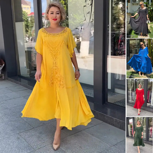 👗2026 Nouă rochie de damă largi din dantelă mărime mare