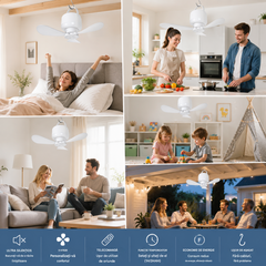 ⏰ Ofertă limitată: Ventilator de tavan reîncărcabil cu lumină LED! 🌬️✨