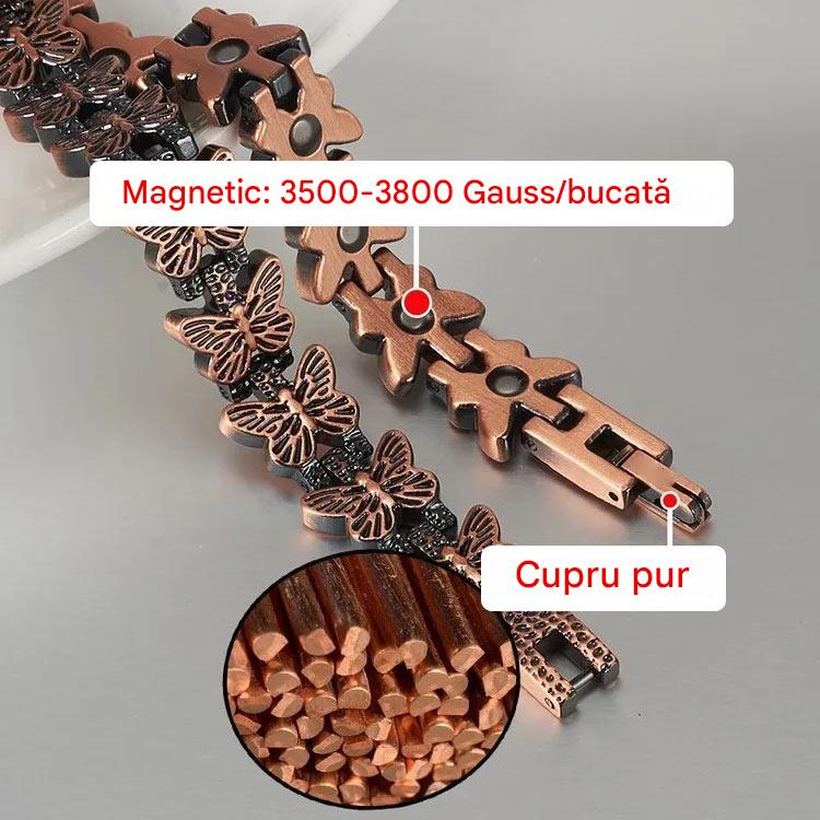 🦋✨ Brățară magnetică ajustabilă din cupru cu fluture. Elegantă și confortabilă, potrivită pentru orice ocazie. 💖
