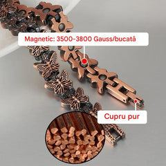 🦋✨ Brățară magnetică ajustabilă din cupru cu fluture. Elegantă și confortabilă, potrivită pentru orice ocazie. 💖