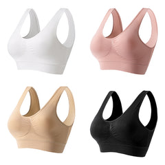【4 bucăți】【S-5XL】Sutien push-up sexy fără sârmă și în mărimi mari