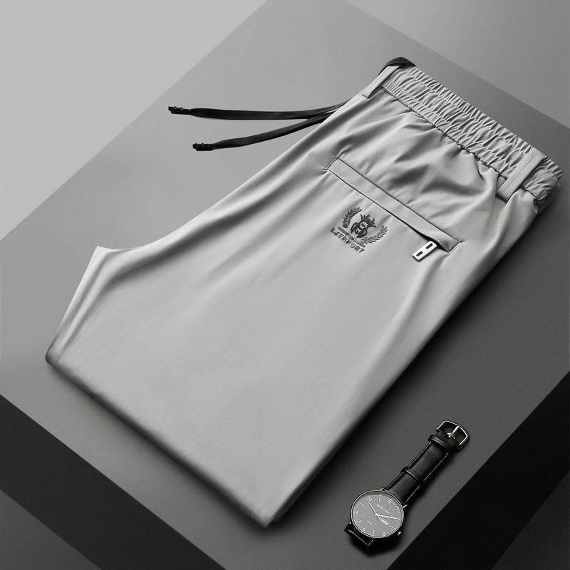 【40-115kg】Pantaloni noi de mătase elastică din gheață pentru primăvară și vară 2026