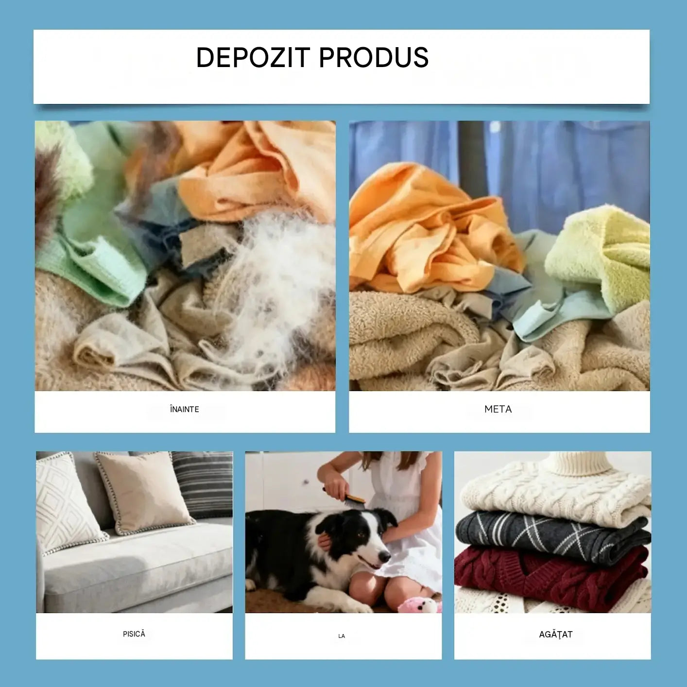 ✨🐾Bile de rufe reutilizabile pentru îndepărtarea părului de animale