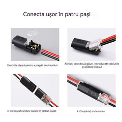 🥳Cel mai vândut produs din 2026🥳⏰【50 bucăți】Conector pentru două fire cu închizătoare, reducere de 50%! Închizătoare de siguranță, anti-alunecare⚡️