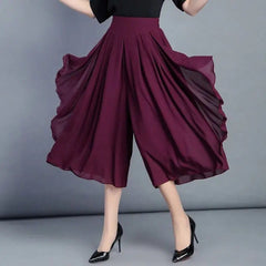 🔥🔥【52-115KG】2026 New Fashion Ice Silk Pantaloni din șifon subțiri cu talie înaltă