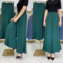 【45% OFF】💖【M-5XL】 Fusta drapată de damă la modă, cu picioare largi și talie înaltă