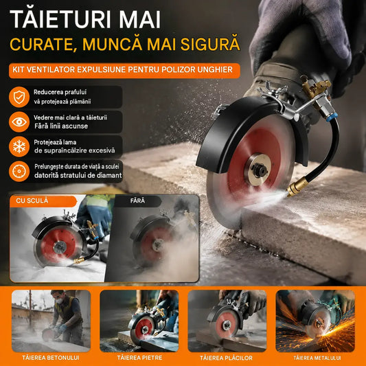 🔧 50% REDUCERE PENTRU O PERIOADĂ LIMITATĂ! ✨ Pulverizator de apă pentru îndepărtarea prafului de pe mașinile de tăiat: două moduri de pulverizare, tub flexibil din aluminiu, rezistent la rugină 💧