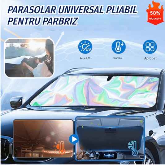 🔥🚗☀️Parasolar auto cu laser, protecție solară și izolație termică