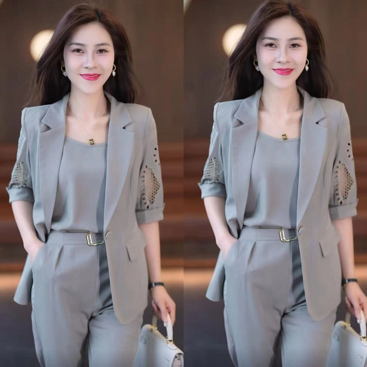 🏆🏆【Jachetă+tricou+pantaloni】Set din trei piese pentru costum casual de primăvară și toamnă 2026