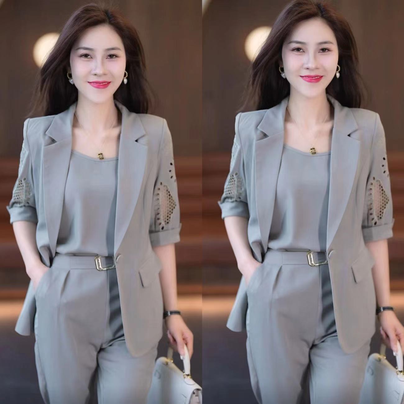 🏆🏆【Jachetă+tricou+pantaloni】Set din trei piese pentru costum casual de primăvară și toamnă 2026
