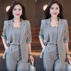 🏆🏆【Jachetă+tricou+pantaloni】Set din trei piese pentru costum casual de primăvară și toamnă 2026