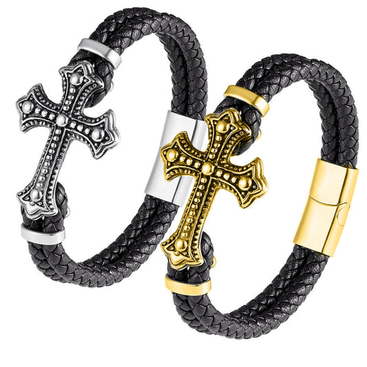 🔥💖Vânzări excelente - Reducere de 50%! ✝️Brățară cu cruce, care te protejează mereu