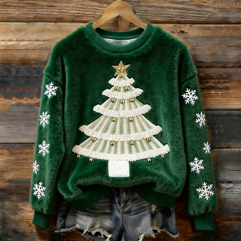 🔥 Bluză damă de Crăciun din flanel, decorată cu diverse modele elegante!